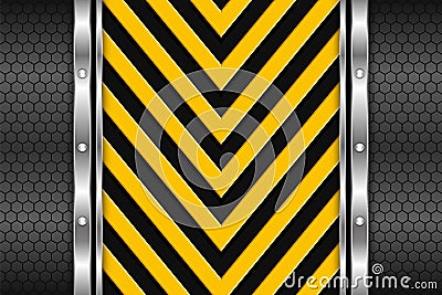 Yellow black arrow line metal texture vectore design background Vector Illustration