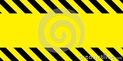 Yellow and black barricade tape Cartoon Illustration