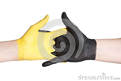 Yellow black coalition Stock Photo