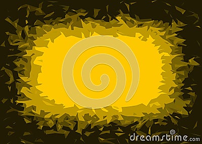 Yellow and black jagged frame Stock Photo