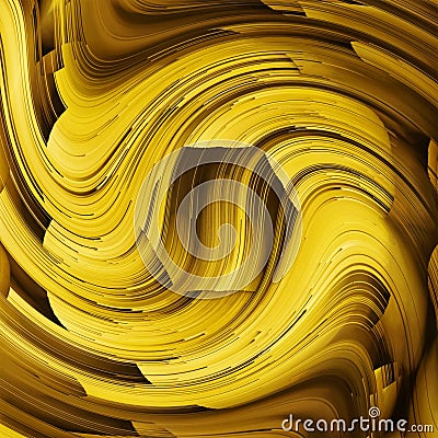 Yellow And Black whirlpool abstract background design Stock Photo