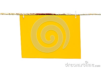 Yellow blank banner Stock Photo