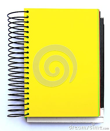 Yellow blank notebook Stock Photo