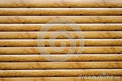 Yellow blockhouse wall background Stock Photo