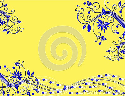 Yellow Blue Horizontal Illustration Cartoon Illustration