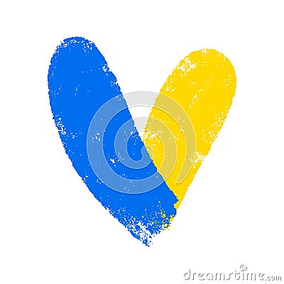 Yellow and Blue grunge illustration. Ukrainian banner. Support Ukraine. World peace Vector Illustration