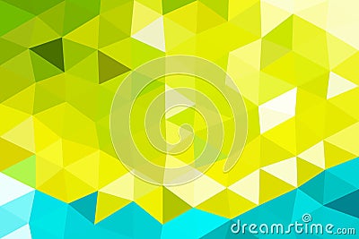 Yellow blue low polygonal background vector Vector Illustration