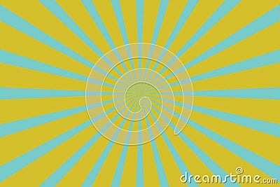 Yellow blue pop art background with rays Vector Illustration