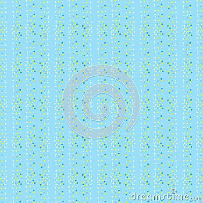 Yellow blue star with white circle vertical striped pattern past Vector Illustration