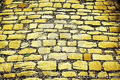 Yellow brick road Stock Photo