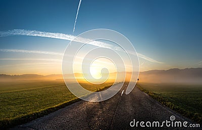 Yellow brick road Stock Photo