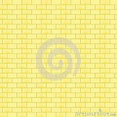 Yellow brick wall background texture, brickwall architecture, construction,wallpaper,backdrop vector illustration pattern seamless Vector Illustration