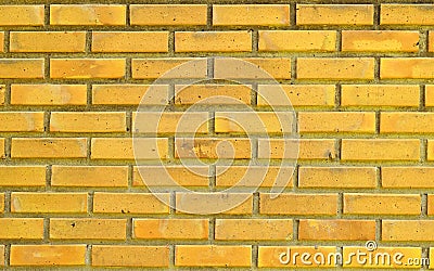 Yellow brick wall for textures background Stock Photo