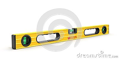 Yellow building level, isolated on a white background. Stock Photo