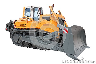 Yellow bulldozer Stock Photo