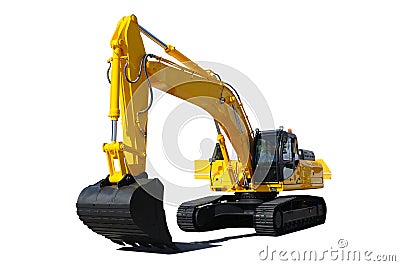 Yellow bulldozer Stock Photo