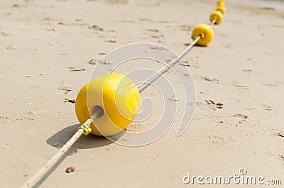 Yellow buoy . Stock Photo