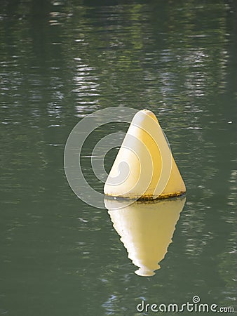 Yellow buoy Stock Photo
