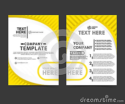 yellow business flayer concept templates Vector Illustration