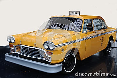 Yellow cab taxi Stock Photo