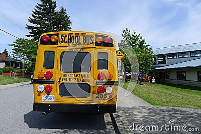Canadian Elementary School Bus Editorial Stock Photo