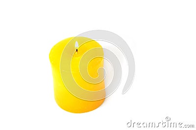 Yellow candle Stock Photo