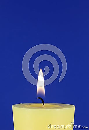 Yellow Candle Stock Photo