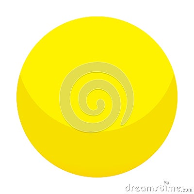 Yellow candy ball icon, isometric style Vector Illustration