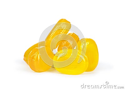 Yellow candy fruit caramel Stock Photo