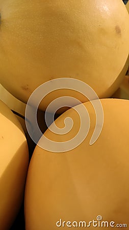 Yellow cantaloupe skin contour Stock Photo