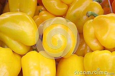 Yellow Capsicum Stock Photo