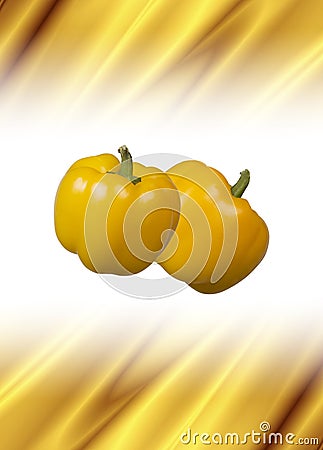 Yellow Capsicum cover layout Stock Photo