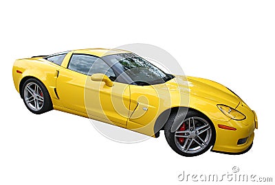 Yellow car Stock Photo