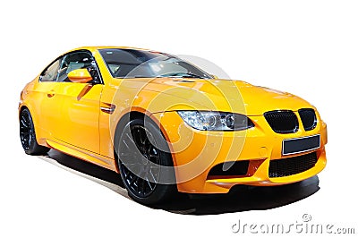 Yellow car Bmw m3 tiger edition Stock Photo