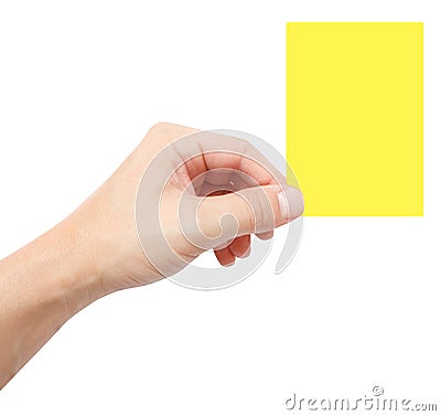 Yellow card Stock Photo