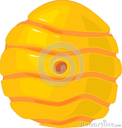 Yellow cartoon beehive Stock Photo