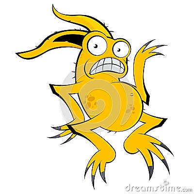 Yellow cartoon creature Vector Illustration