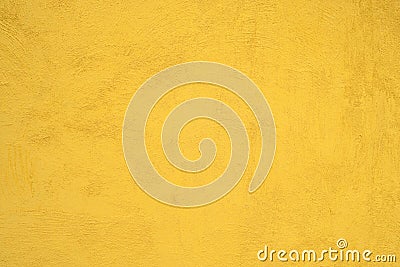 Yellow Cement Wall Stock Photo