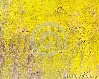 Yellow cement wall Stock Photo