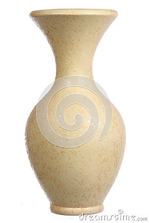 Yellow ceramic vase Stock Photo
