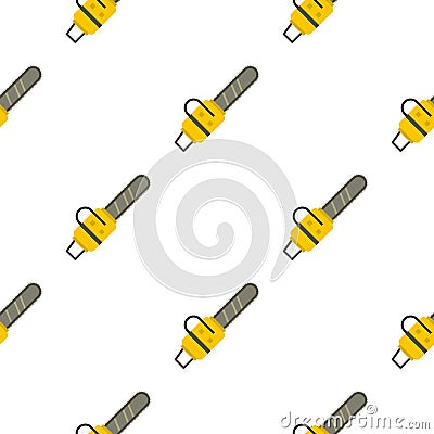 Yellow chainsaw pattern seamless Vector Illustration