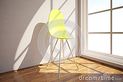 Yellow chair in room Stock Photo