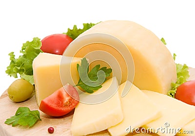 Yellow cheese Stock Photo