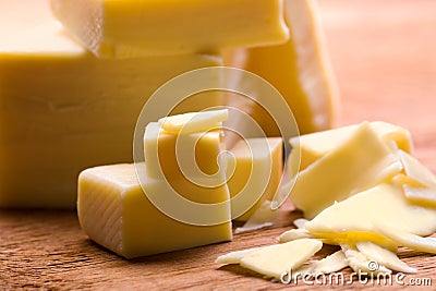 Yellow cheese Stock Photo