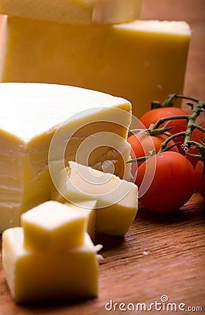 Yellow cheese Stock Photo