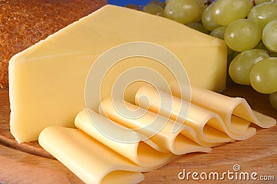 Yellow cheese Stock Photo
