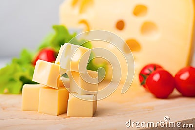 Yellow cheese Stock Photo