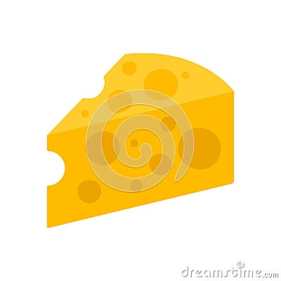 Yellow cheese icon. Vector illustration Cartoon Illustration