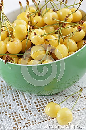 Yellow cherry Stock Photo