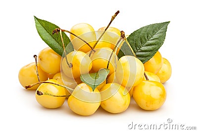 Yellow cherry Stock Photo